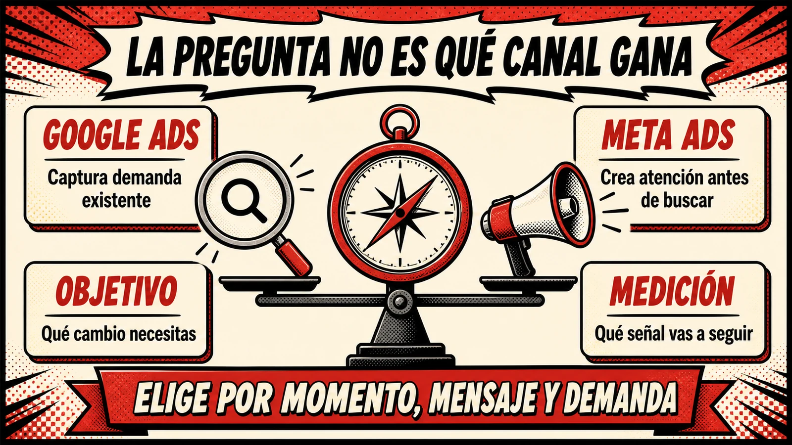 Criterios para decidir entre Google Ads y Meta Ads