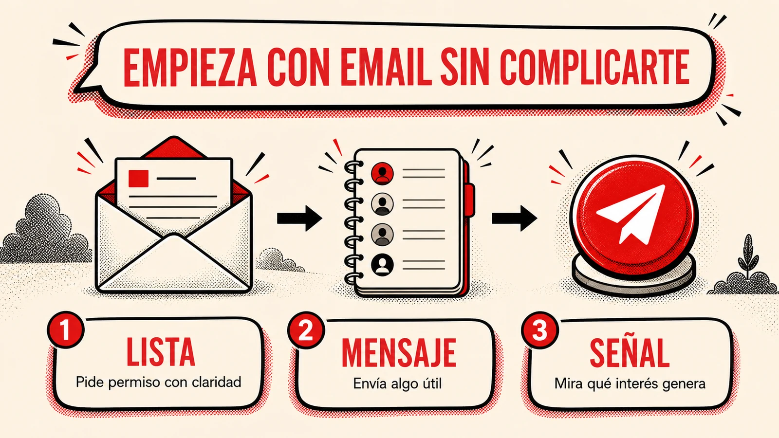 Cómo empezar email marketing sin complicar una lista pequeña.