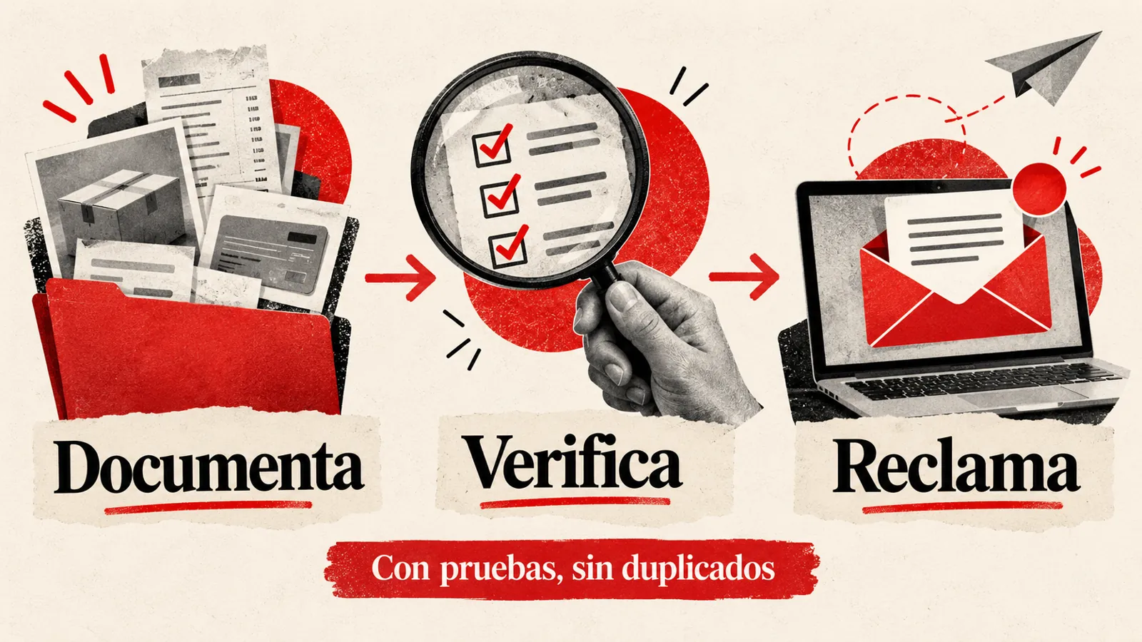 Documenta, verifica y reclama: propuesta de gestión de incidencias con pruebas y sin duplicados