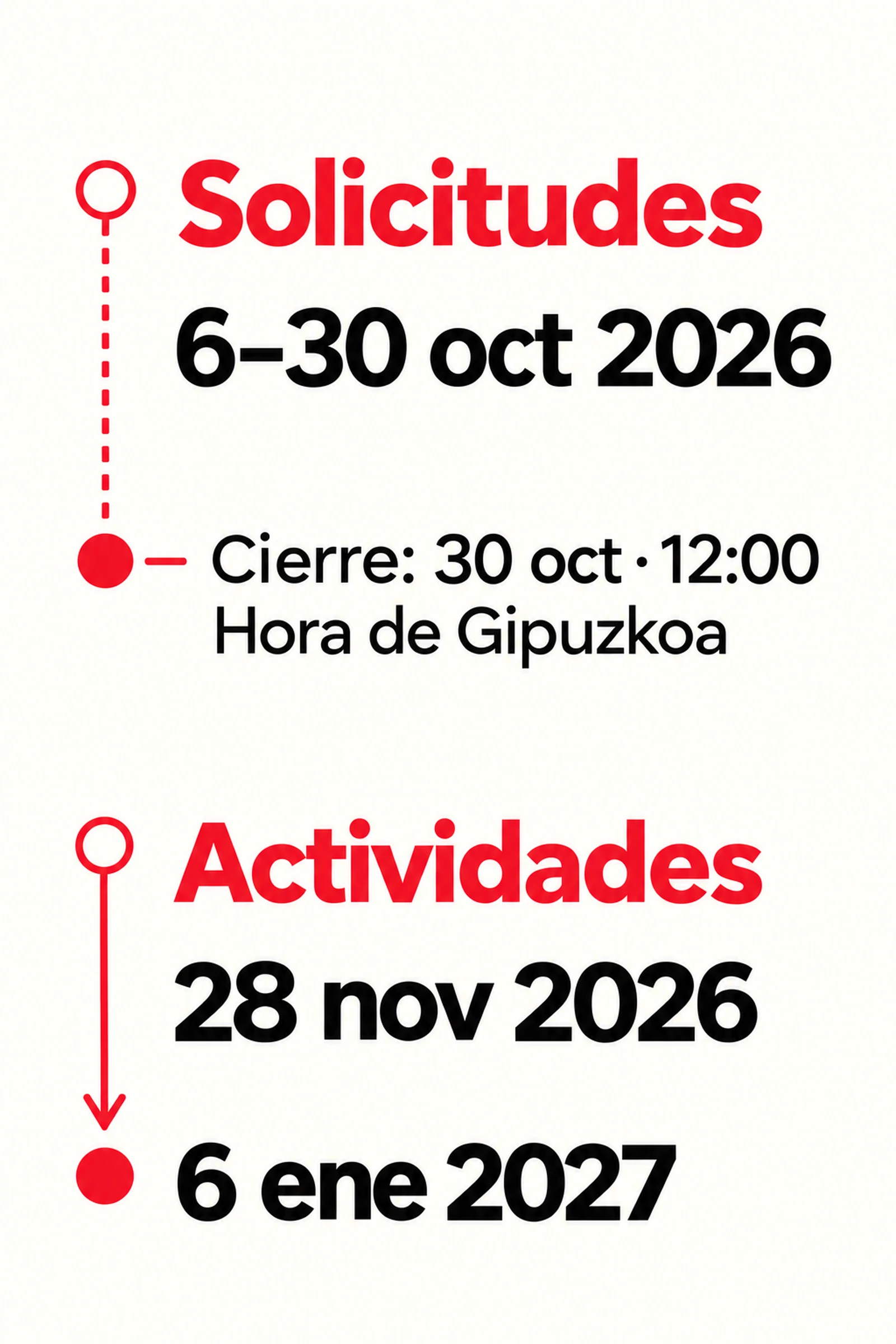 Calendario de solicitudes y actividades.
